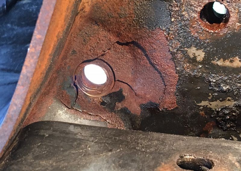 Crack in truck frame Mike Phillips