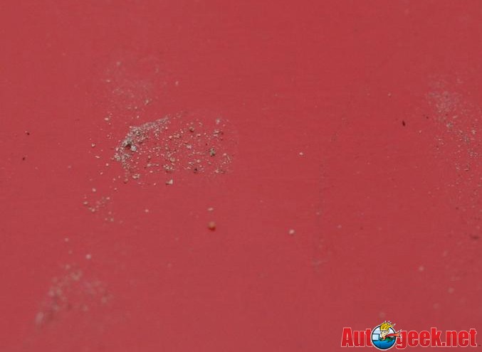 Dirt on paint after rain