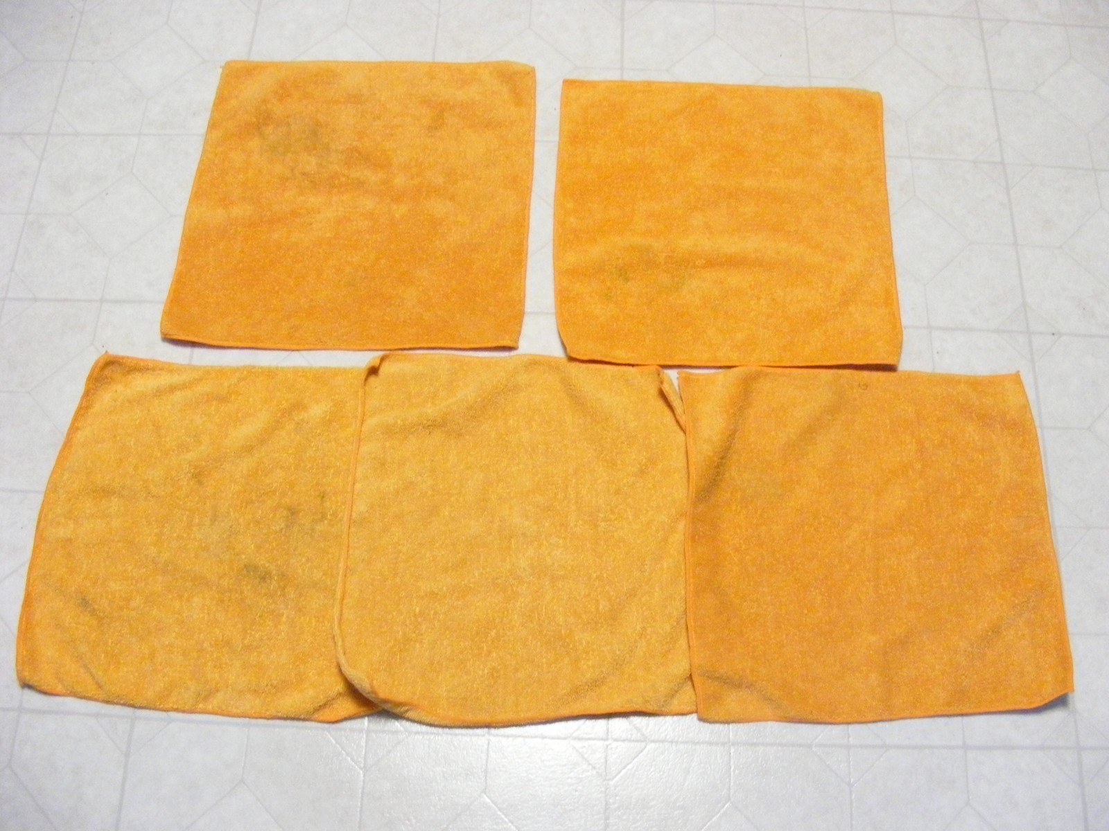 Dirty towels after wash