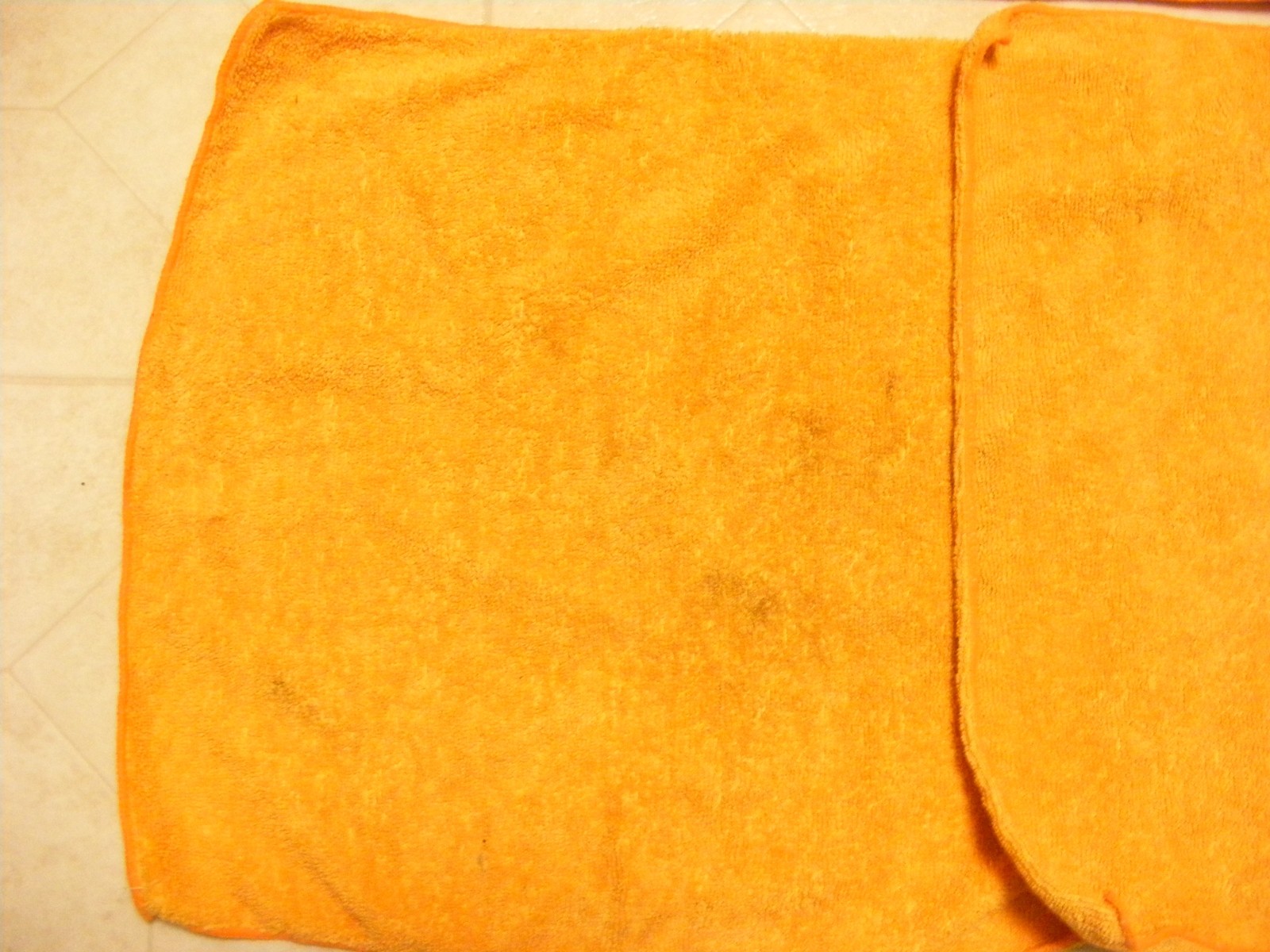 Dirty towels after wash