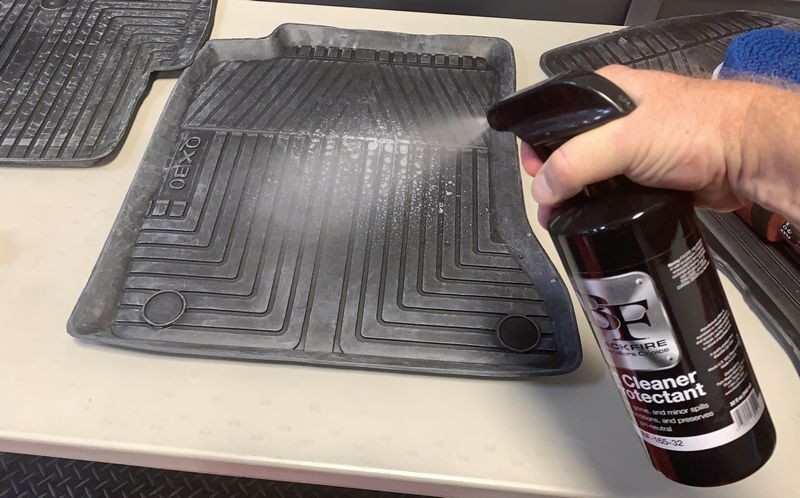 Extreme Floor Mat Makeover BLACKFIRE Mat Cleaner and Protectant