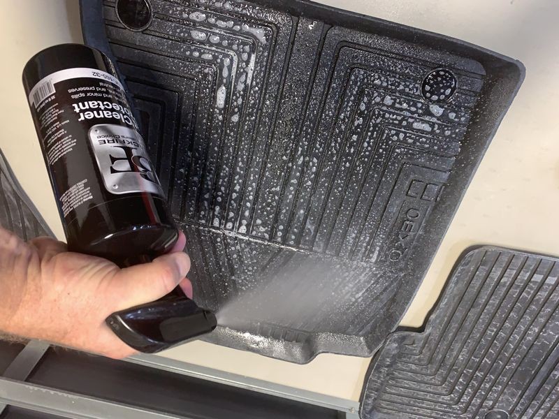 Extreme Floor Mat Makeover BLACKFIRE Mat Cleaner and Protectant