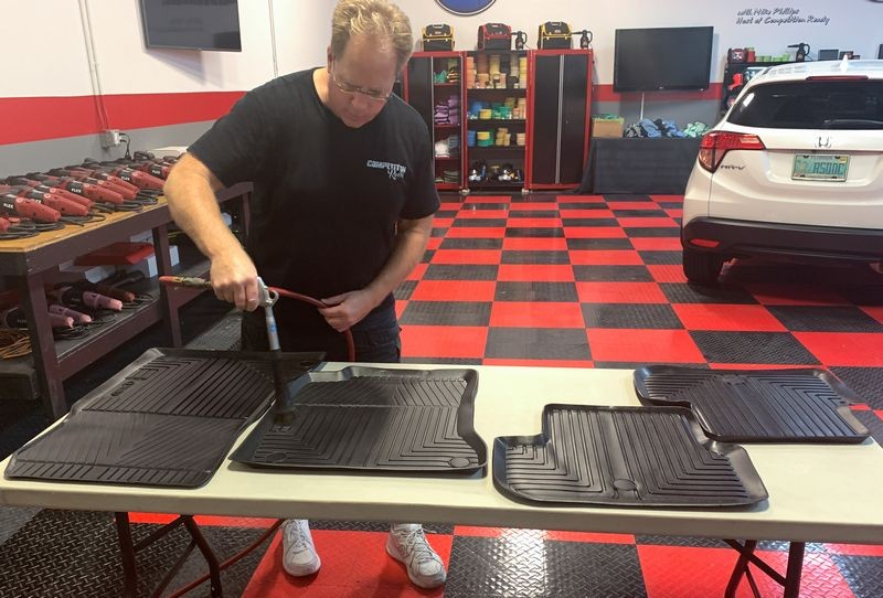 Extreme Floor Mat Makeover BLACKFIRE Mat Cleaner and Protectant