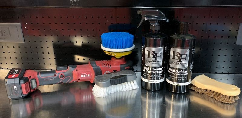 Extreme Floor Mat Makeover BLACKFIRE Mat Cleaner and Protectant