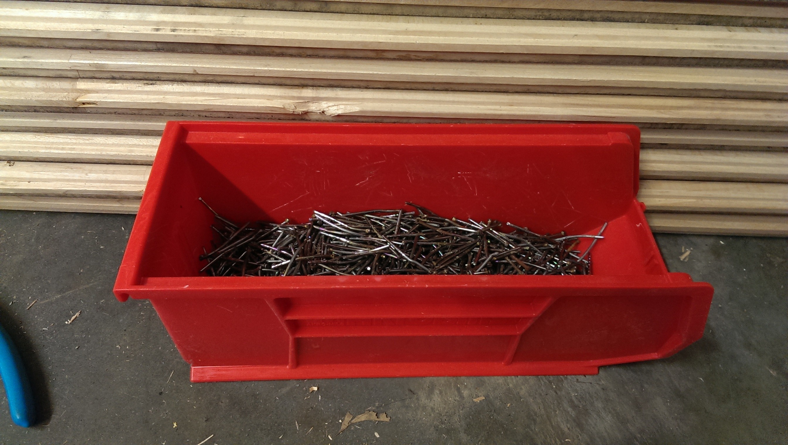 Filling up with nails