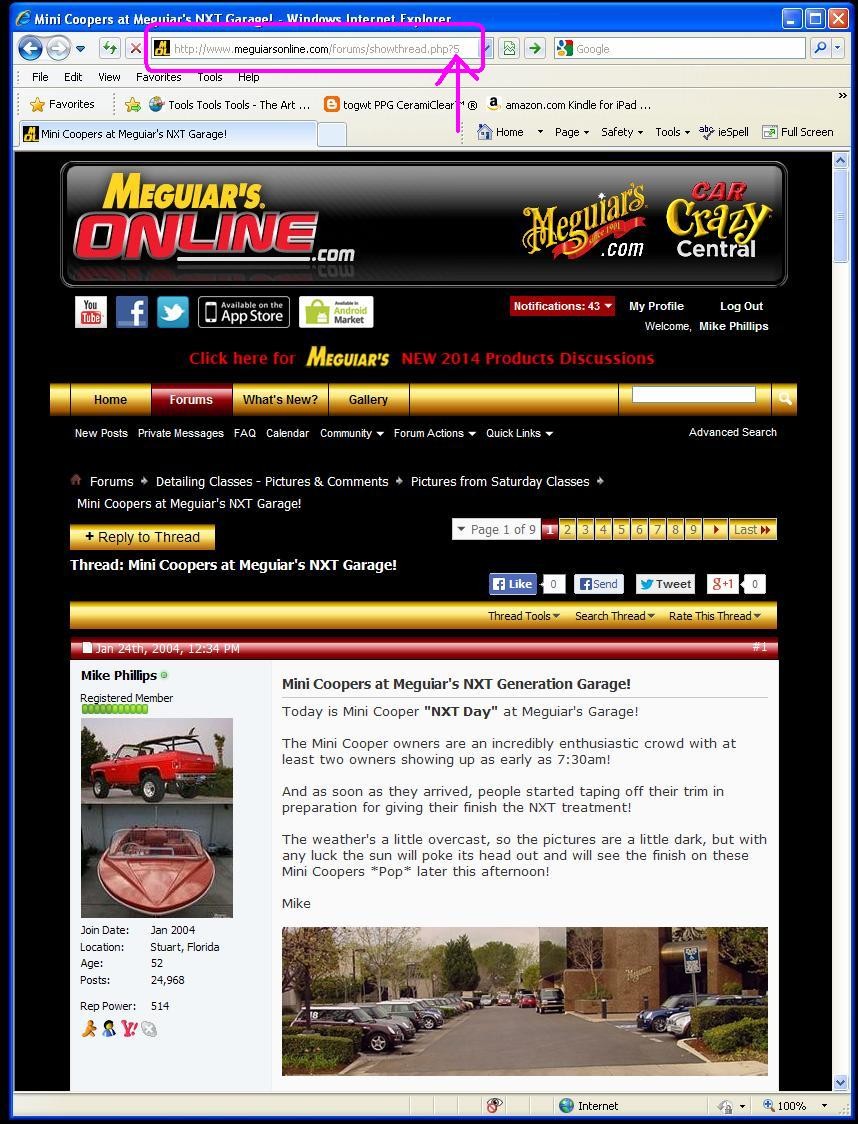 First Thread on Meguiar's Online Mike Phillips