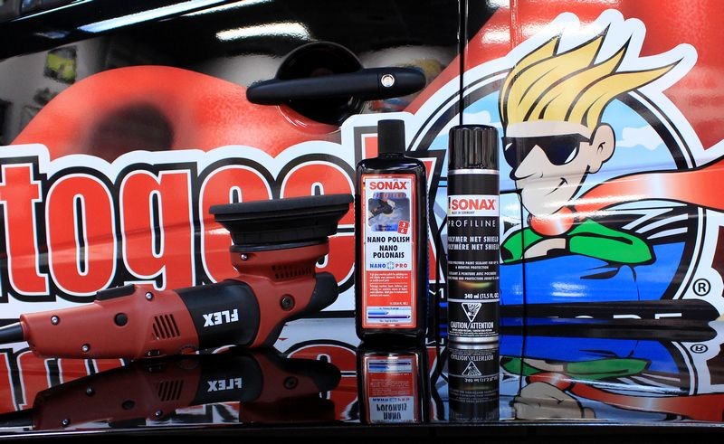 FLEX XFE7 Orbital Polisher SONAX Nano Polish PNS Polymer Net Shield