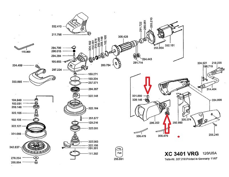 FlexXC3401VRGpartsdiagram