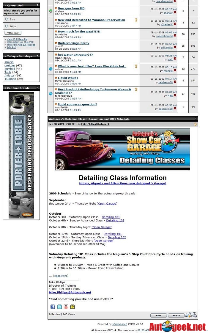 Forum Homepage Screenshot