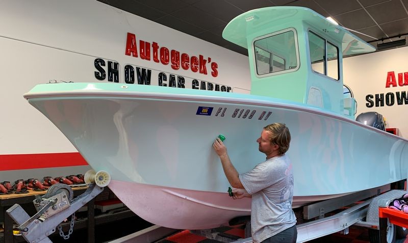 Gelcoat Ceramic Coating Marine Wetanding Oxidation Detailing Class