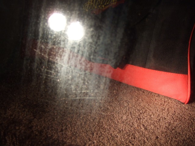 Glass shower door water spots
