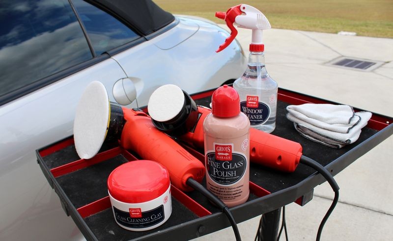 Griots Fine Glass Polish Removing water spots Mike Phillips