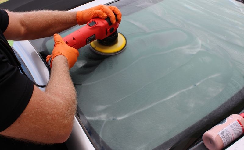 Griots Fine Glass Polish Removing water spots Mike Phillips