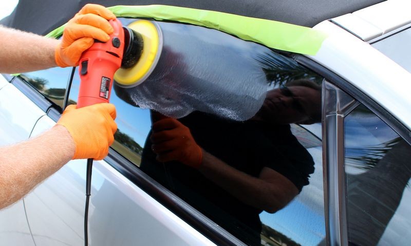 Griots Fine Glass Polish Removing water spots Mike Phillips