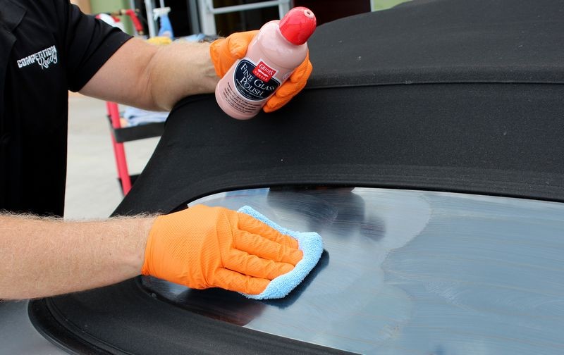 Griots Fine Glass Polish Removing water spots Mike Phillips