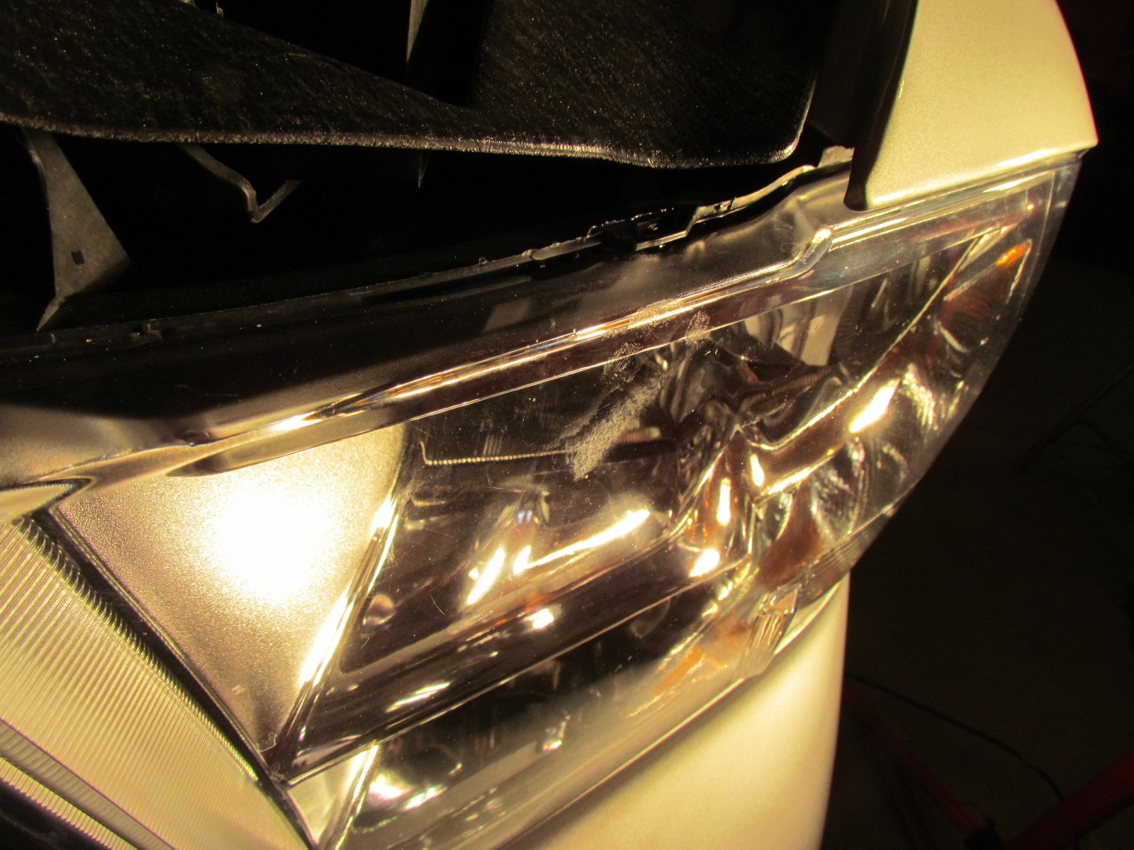 headlight lens contaminant