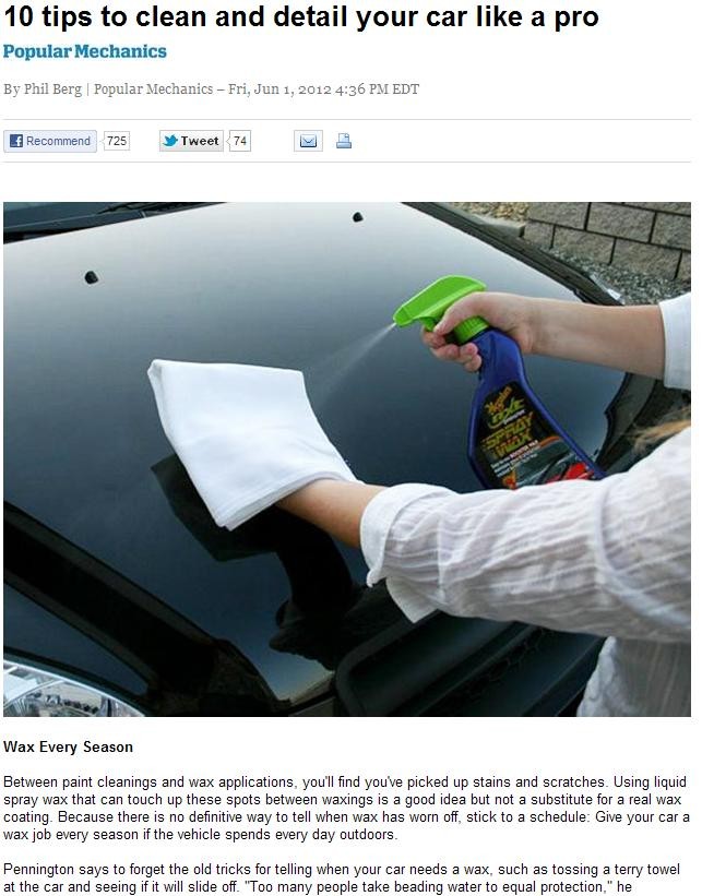Heather applying a spray wax