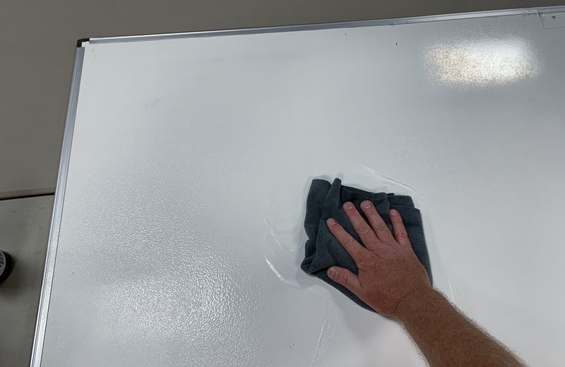 How to machine clean a dry erase board by Mike Phillips