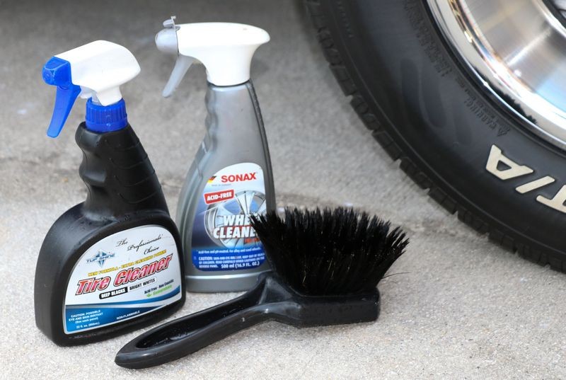how to machine scrub tires with FLEX mike phillips autogeek