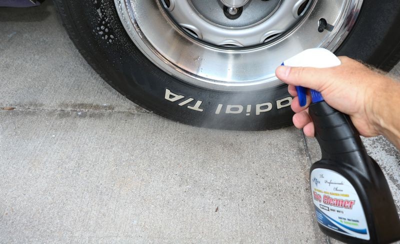 how to machine scrub tires with FLEX mike phillips autogeek