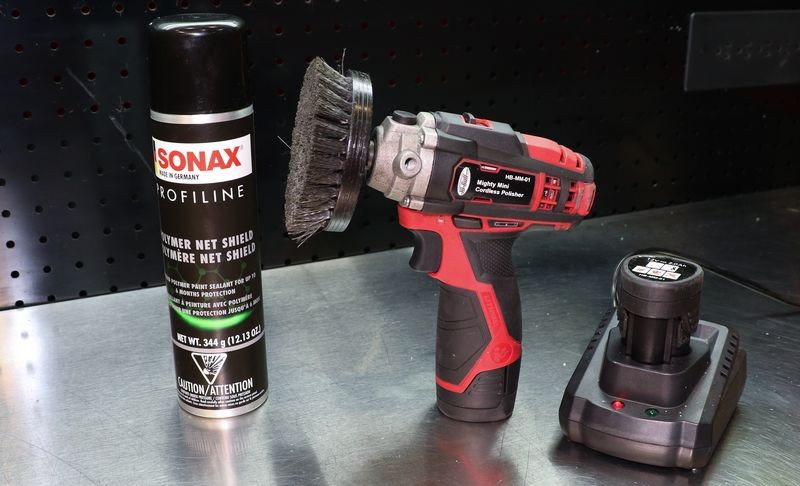 how to machine scrub tires with FLEX mike phillips autogeek