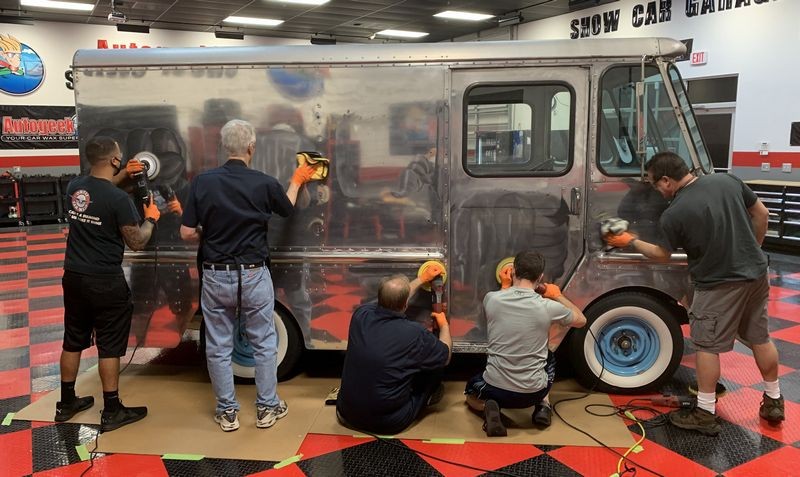 How to polish aluminum airstream b24 tanker truck Mike Phillips