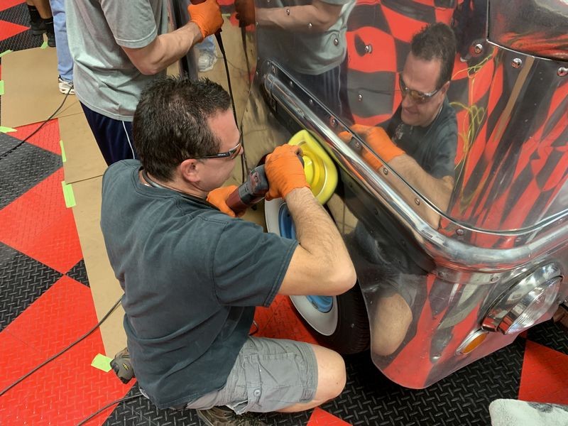How to polish aluminum airstream b24 tanker truck Mike Phillips