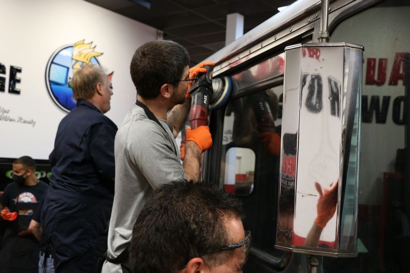 How to polish aluminum airstream b24 tanker truck Mike Phillips