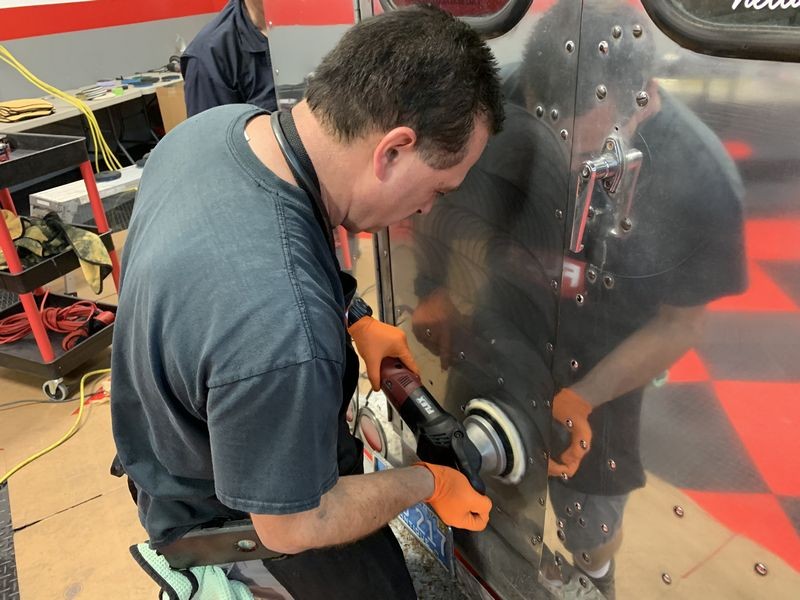 How to polish aluminum airstream b24 tanker truck Mike Phillips