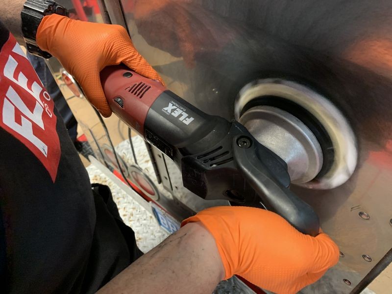 How to polish aluminum airstream b24 tanker truck Mike Phillips