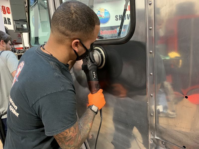 How to polish aluminum airstream b24 tanker truck Mike Phillips