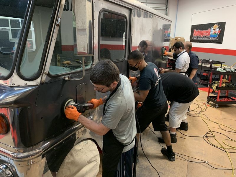 How to polish aluminum airstream b24 tanker truck Mike Phillips