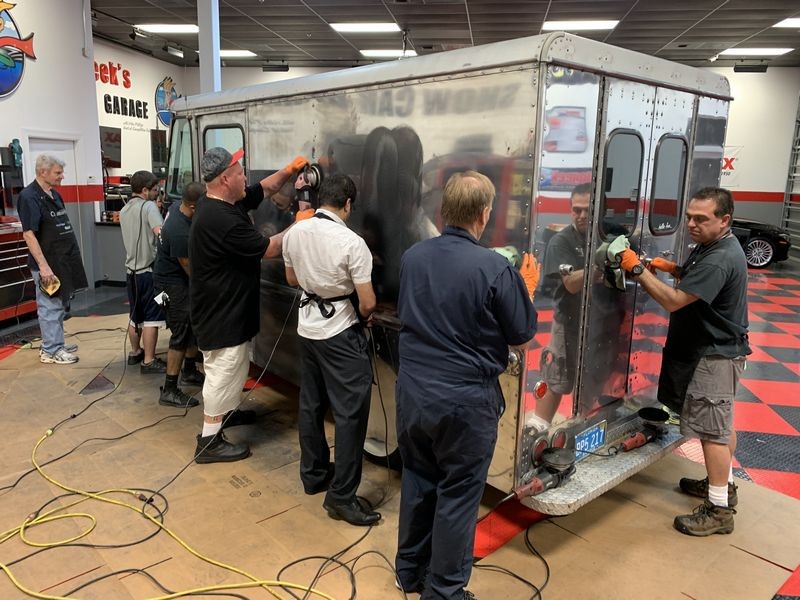 How to polish aluminum airstream b24 tanker truck Mike Phillips