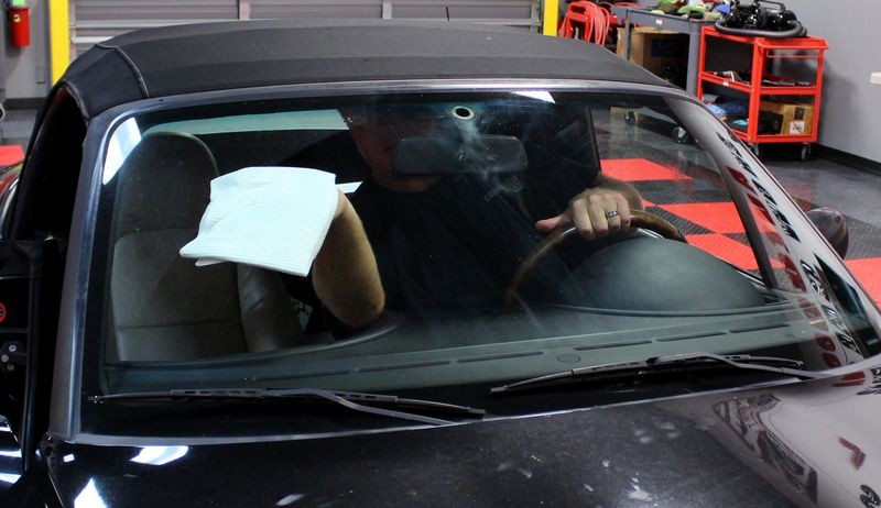 How to remove Smokers Film off inside of windshield Mike Phillips