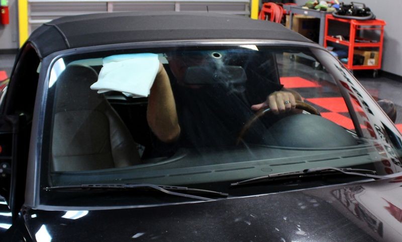How to remove Smokers Film off inside of windshield Mike Phillips