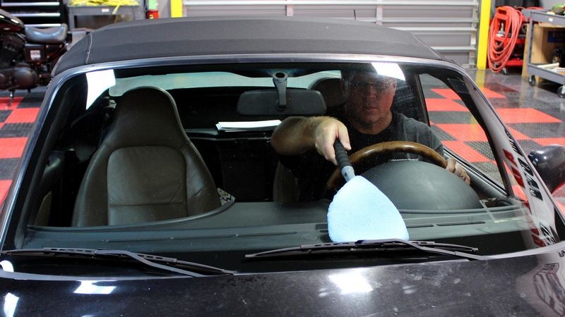 How to remove Smokers Film off inside of windshield Mike Phillips