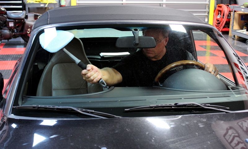 How to remove Smokers Film off inside of windshield Mike Phillips