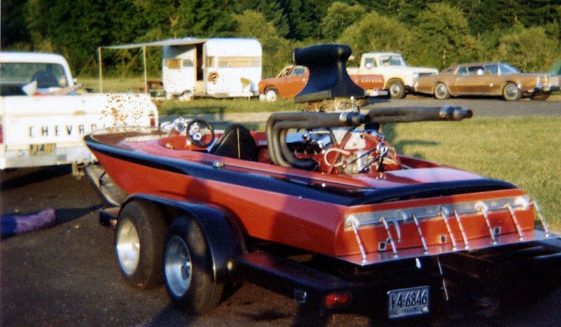 J Drains on  Sagner Drag Boat