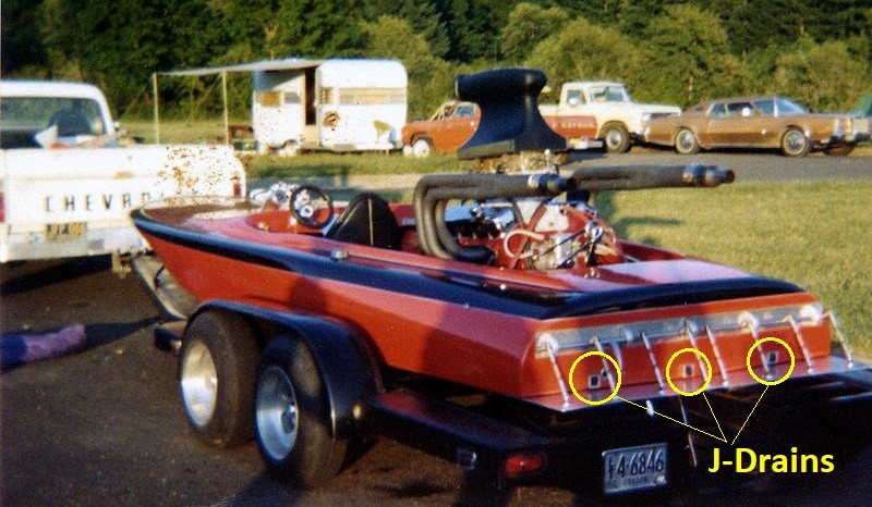 J Drains on  Sagner Drag Boat