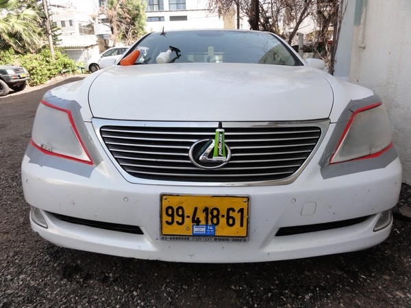 Lexus LS 460 Headlights Restoration + Detailing White Pearl