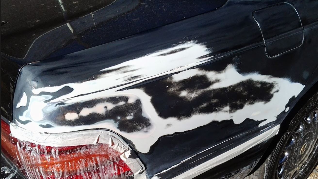 Lexus LS Rt Qtr Panel after sanding