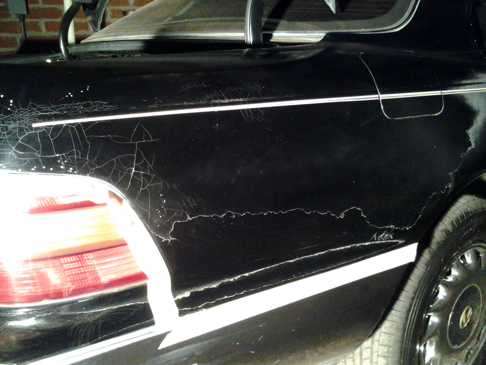 Lexus LS Rt Qtr Panel before sanding b