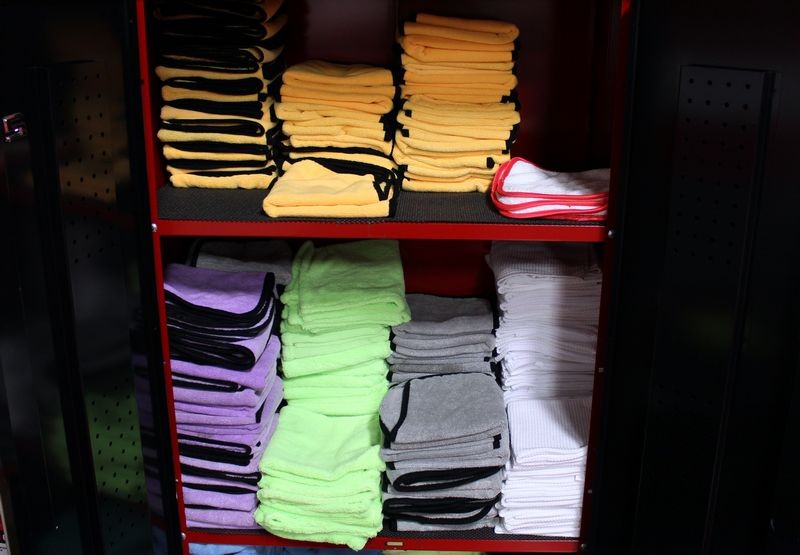 Lots of towels for coating a car Mike Phillips