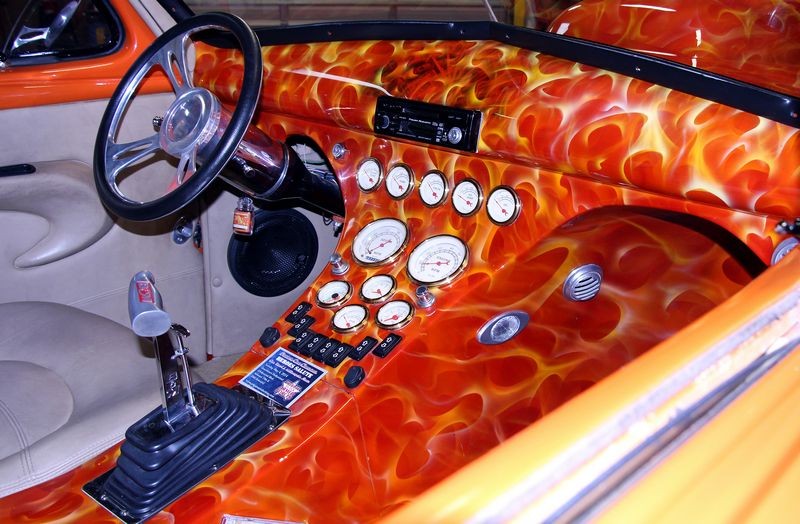 Machine waxing a car dash by Mike Phillips