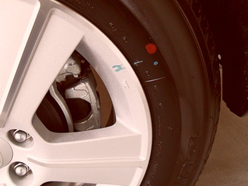 Mark on wheel