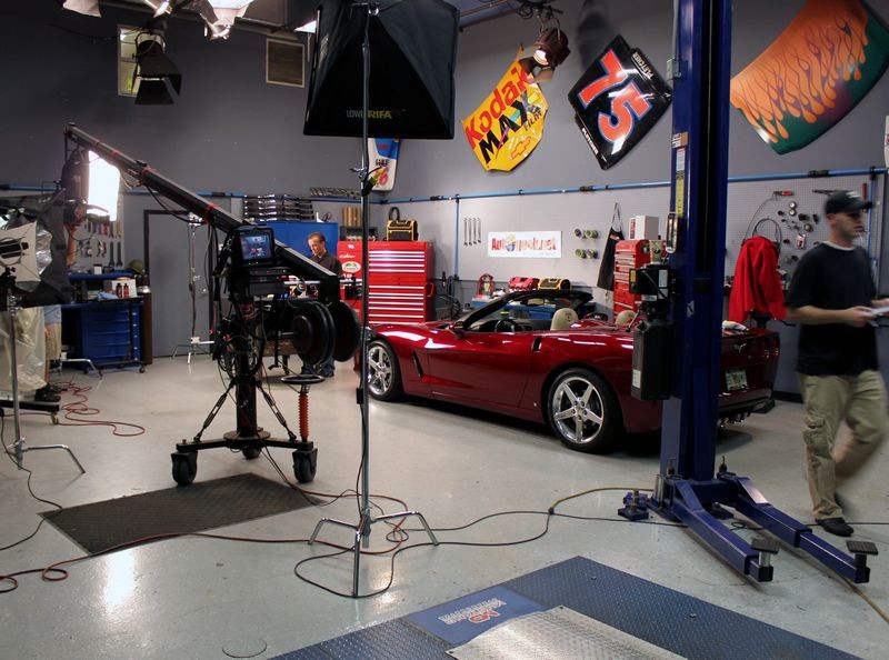 Matt Steele and Mike Phillips shooting TV Commercials for SPEED Channel