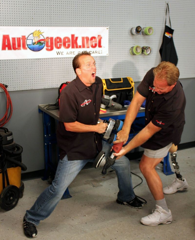 Matt Steele and Mike Phillips shooting TV Commercials for SPEED Channel