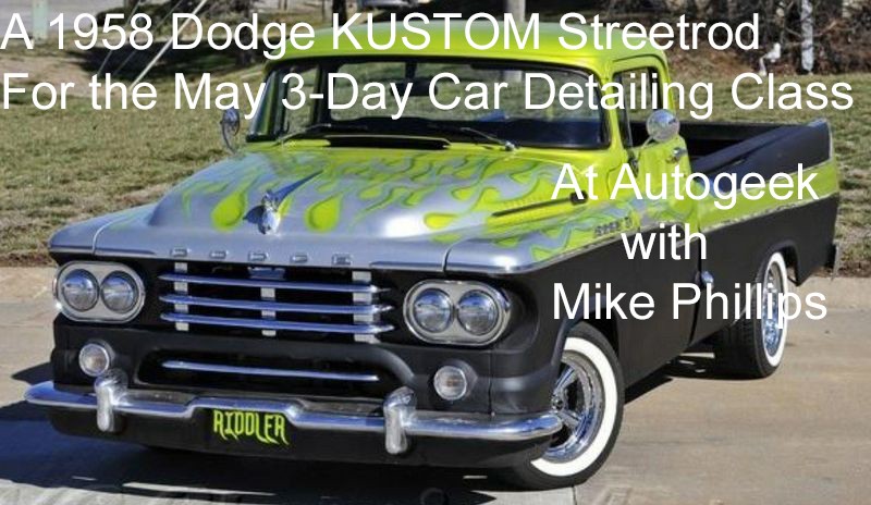 May 2018 Training Cars for Autogeek 3 Day Class