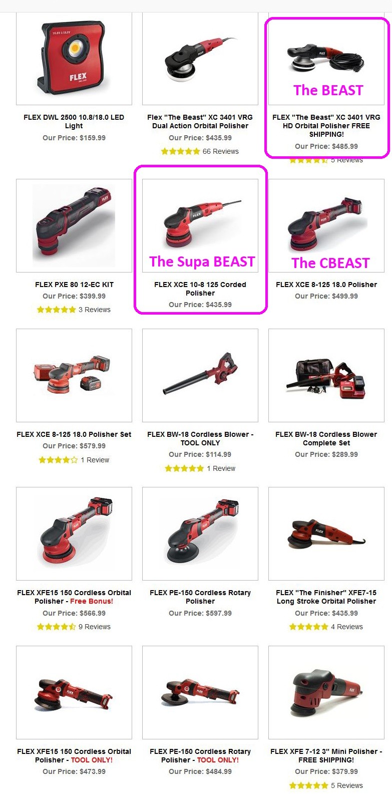 MEGA CAR DETAILING TOOLS BUFFERS POLISHERS MIKE PHILLIPS
