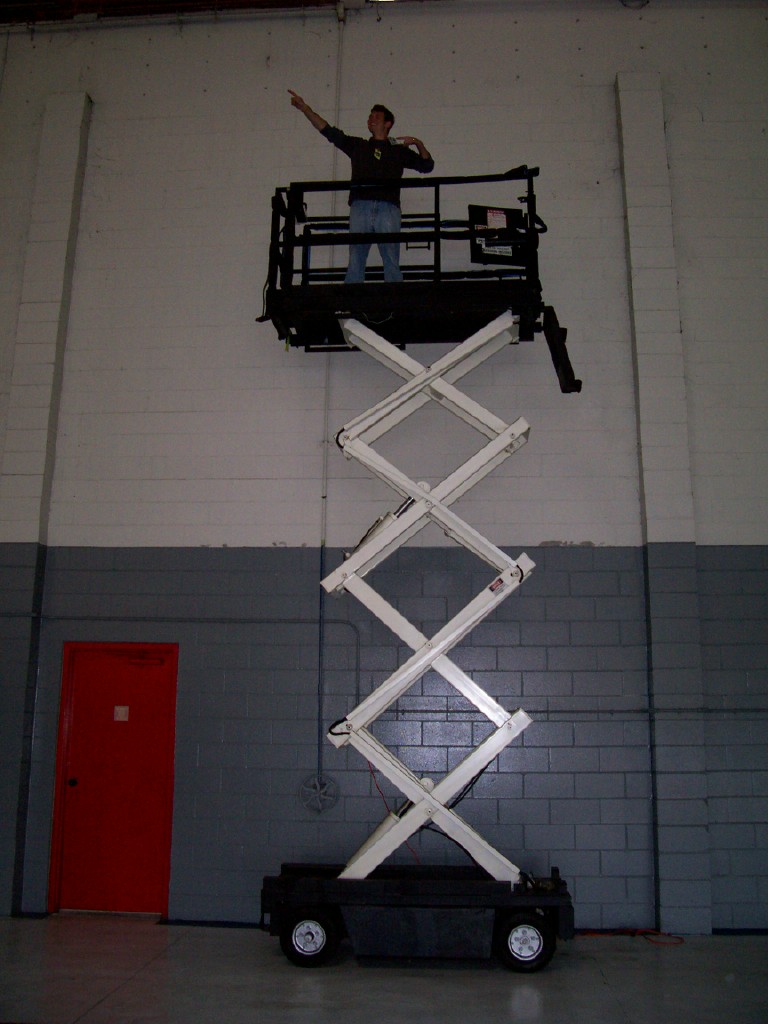 One of our scissor lifts